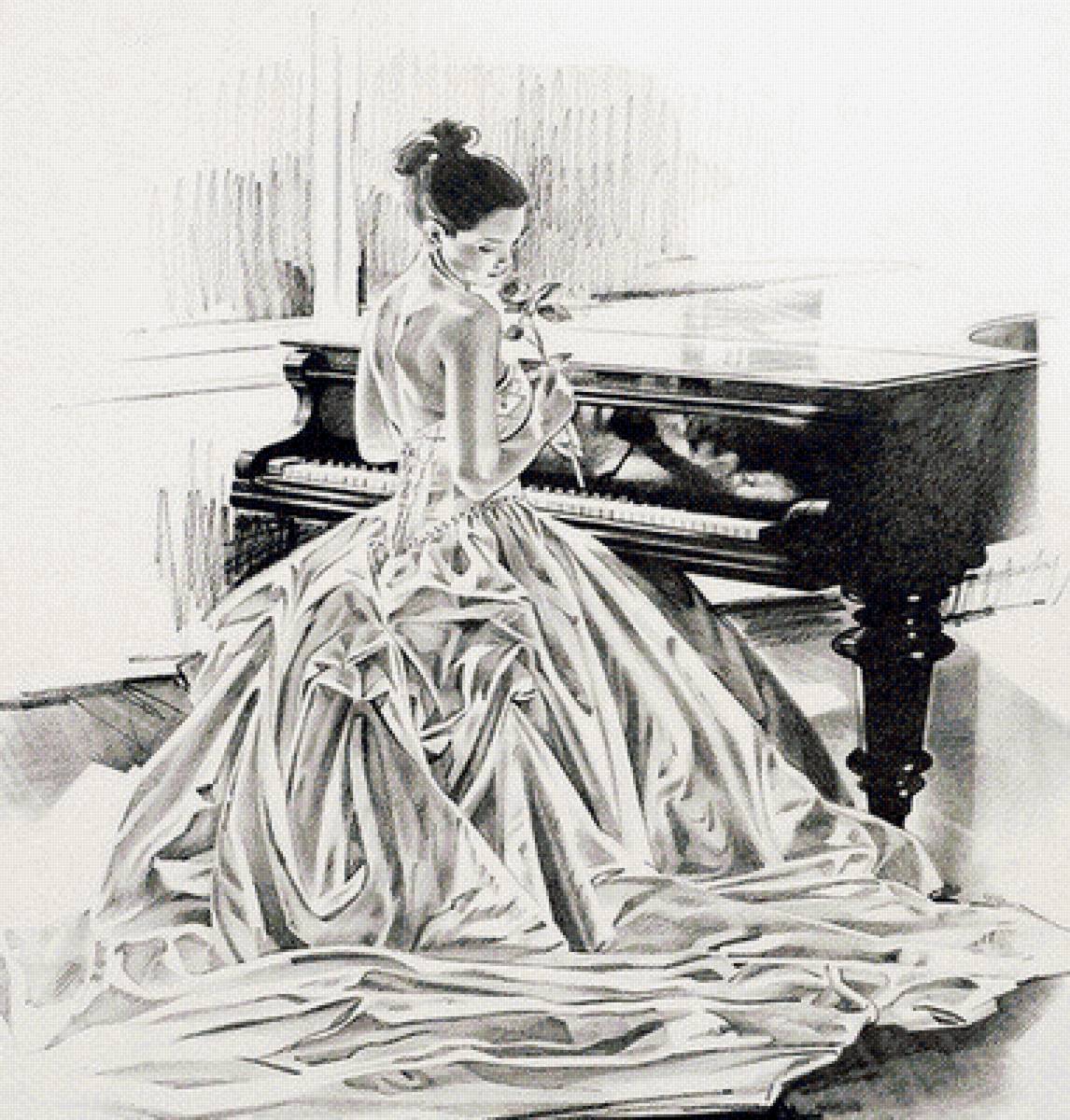 Девушка и рояль - предпросмотр