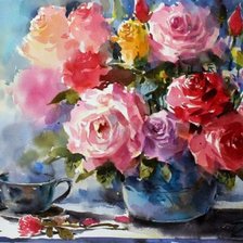 Схема вышивки «Розы»