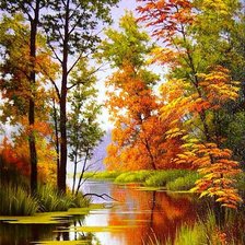 Схема вышивки «Осень золотая»