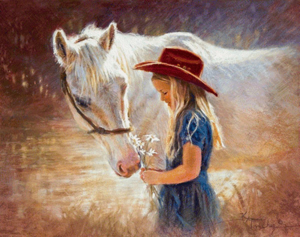 дружба - дружба, девочка, лошадь - предпросмотр