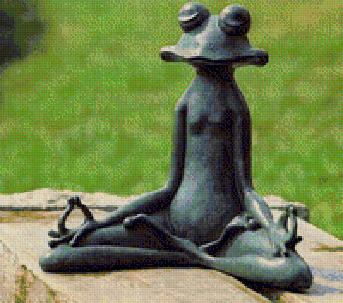 Лягушенок йог - йога, лягушка, жабка, медитация - предпросмотр