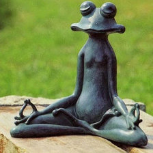 Схема вышивки «Лягушенок йог»