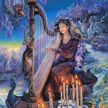 Схема вышивки «Игра на арфе»