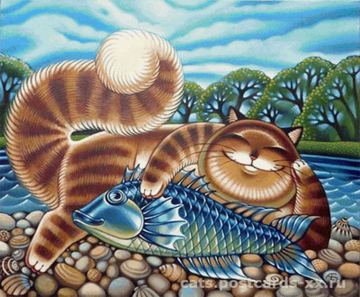 картина. художник Ася Белова - коты, картина - предпросмотр