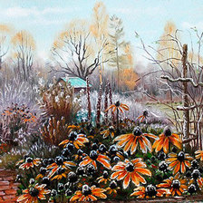 Схема вышивки «Поздние цветы»