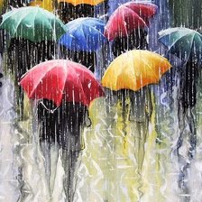 Схема вышивки «Дождь»