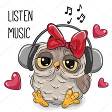 Схема вышивки «Влюбленная сова»