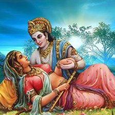 Схема вышивки «Кришна и Радха»