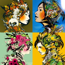 Схема вышивки «Девушки»