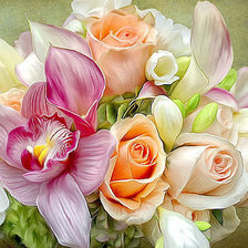 Схема вышивки «БУКЕТ ЦВЕТОВ»