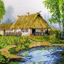 Схема вышивки «дом»