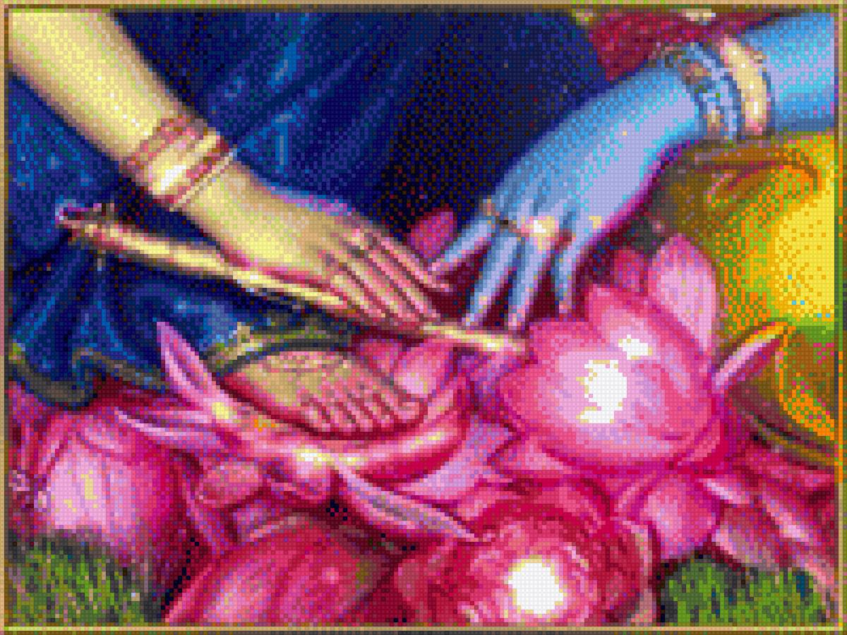 РадхаКришна - лотос, кришна, радха - предпросмотр