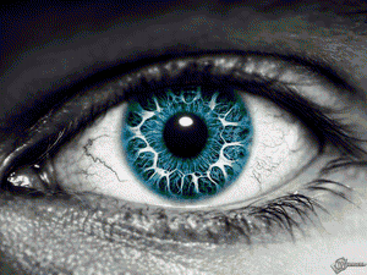 Взгляд3 - голубой, белый, серый, черный, бирюза, монохром, девушка - предпросмотр