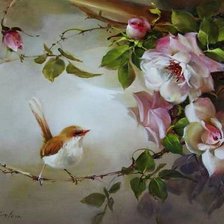 Схема вышивки «птичка 3»