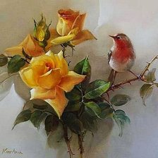 Схема вышивки «птичка 4»