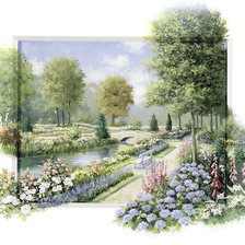 Схема вышивки «пейзаж»