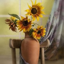 Схема вышивки «подсолнухи»