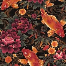 Схема вышивки «Карпы»