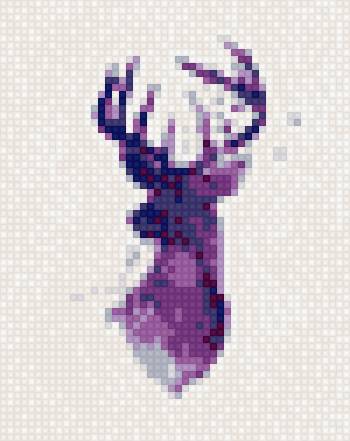 Олень (силуэт) - животные, стилизация, олень - предпросмотр