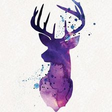 Схема вышивки «Олень (силуэт)»