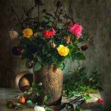 Схема вышивки «букет роз»