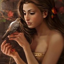 Схема вышивки «дева и соловей»