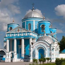 Схема вышивки «Храм Казанской Божьей матери г. Ачинск»