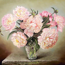 Схема вышивки «Нежный букет пионов»