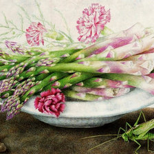 Схема вышивки «Спаржа»