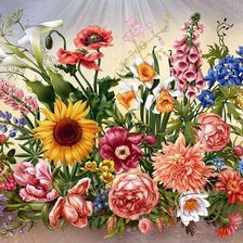 Схема вышивки «Солнечный букет»