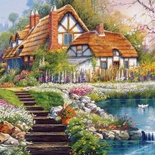 Схема вышивки «Сказочный домик»