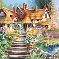 Схема вышивки «Сказочный домик»