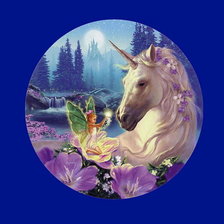 Схема вышивки «Фея и единорог»