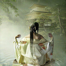 Схема вышивки «купание гейши»