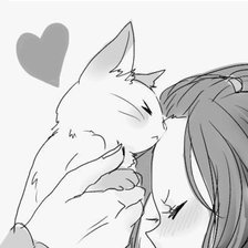 Схема вышивки «Нэко-чан»