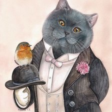 Схема вышивки «Мистер-кот»