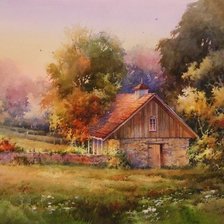 Схема вышивки «пейзаж»