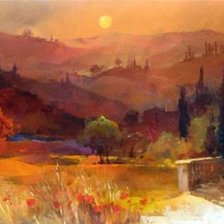 Схема вышивки «пейзаж»