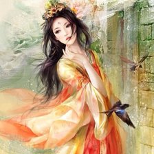 Схема вышивки «японка2»