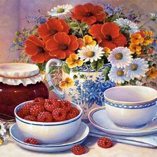 Схема вышивки «малинка»