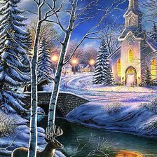 Схема вышивки «У реки»