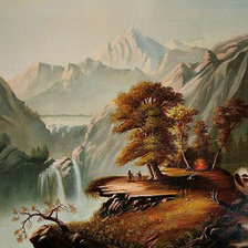 Схема вышивки «В горах»