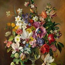 Схема вышивки «ВЕСЕННИЕ ЦВЕТЫ»