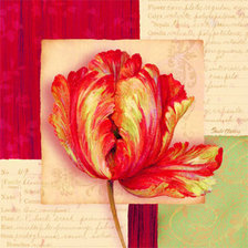 Схема вышивки «Подушка тюльпан»