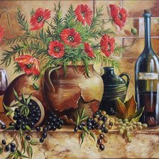 Схема вышивки «маки на кухне»