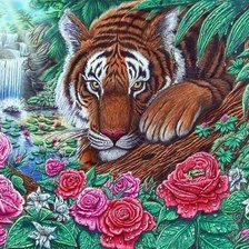 Схема вышивки «хозяин джунглей»