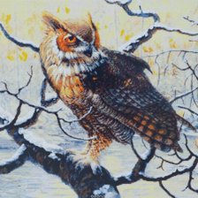 Схема вышивки «филин»