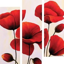 Схема вышивки «Маки_1(триптих)»