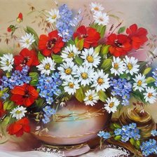 Схема вышивки «цветы с полей»