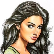 Схема вышивки «Девушка»